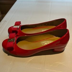 Salvatore Ferragamo Red Vara 1 inch pumps